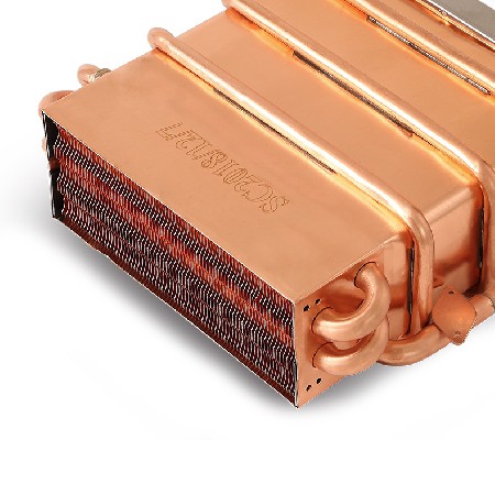 Short three row strong exhaust gas water heater water tank heat exchanger Oxygen free copper pure copper water tank tube heat exchanger