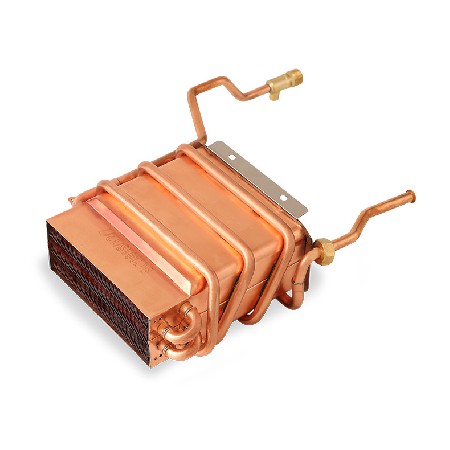 Long five row strong exhaust gas water heater water tank heat exchanger oxygen free copper pure copper water tank