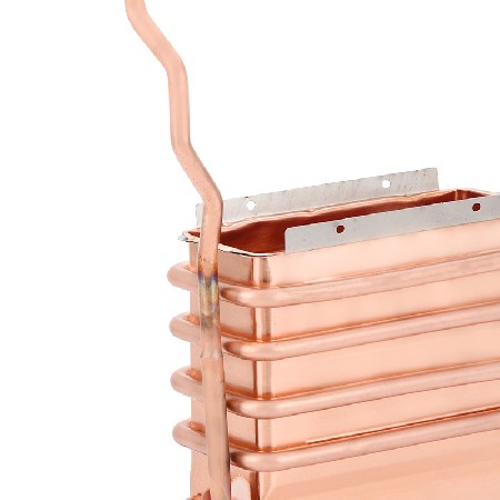 Water heater heat exchanger with 4 rows in length. Manufacturer of direct supply water heater accessories. Wholesale of pure copper water tank