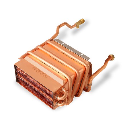 Long six row strong exhaust gas water heater water tank heat exchanger oxygen free copper pure copper water tank