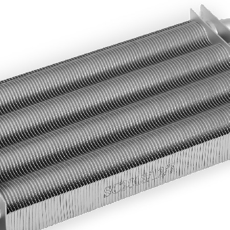 4-tube modular furnace heat exchanger, wall mounted furnace main heat exchanger, dual-purpose tube heat exchanger for heating and hot water